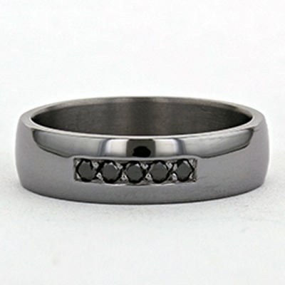 Leonardo Collection Tantalum & Diamond Alternative Band