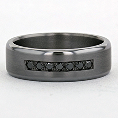 Leonardo Collection Tantalum & Diamond Alternative Band