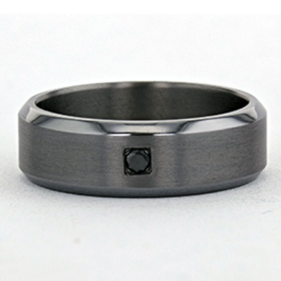 Leonardo Collection Tantalum & Diamond Alternative Band