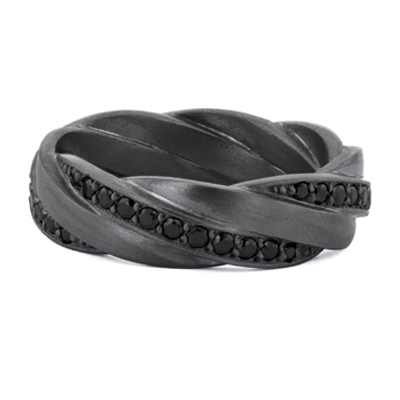 Leonardo Collection Tantalum & Diamond Alternative Band