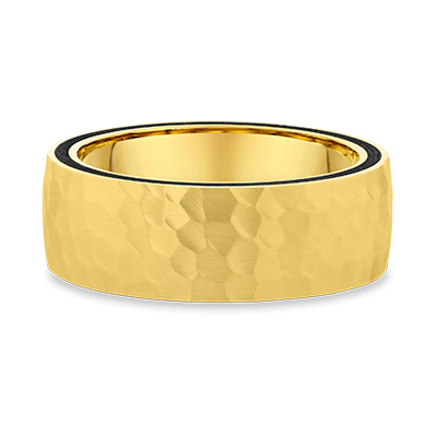 Leonardo Collection Carbon Fibre & Gold Alternative Band