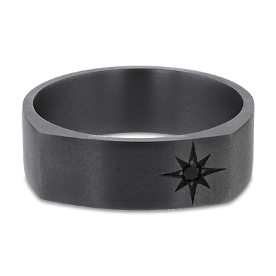 Leonardo Collection Tantalum & Diamond Alternative Band