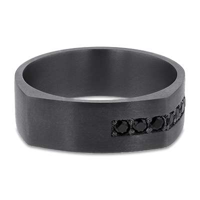 Leonardo Collection Tantalum & Diamond Alternative Band