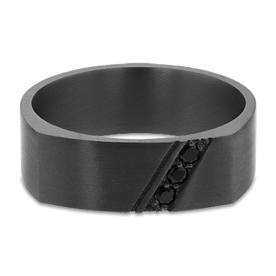 Leonardo Collection Tantalum & Diamond Alternative Band