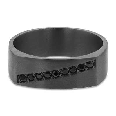 Leonardo Collection Tantalum & Diamond Alternative Band