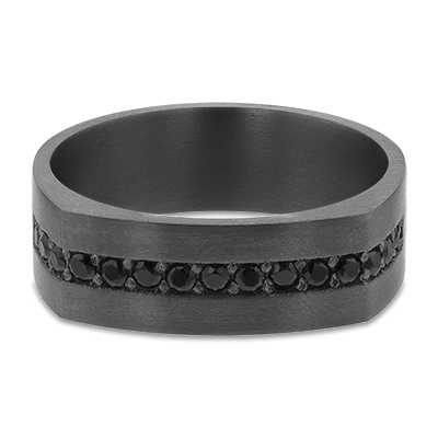 Leonardo Collection Tantalum & Diamond Alternative Band