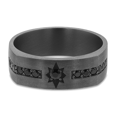 Leonardo Collection Tantalum & Diamond Alternative Band