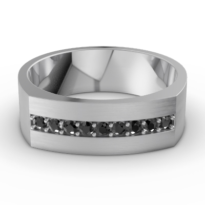Leonardo Collection Tantalum & Diamond Alternative Band
