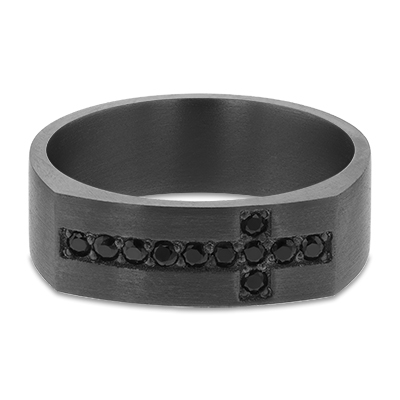 Leonardo Collection Tantalum & Diamond Alternative Band