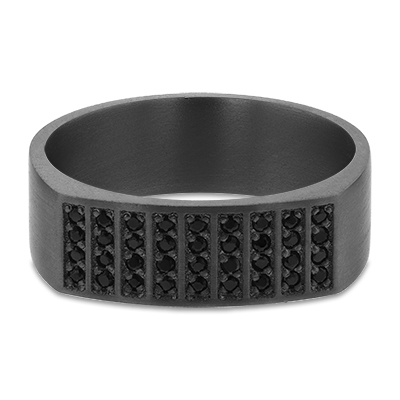 Leonardo Collection Tantalum & Diamond Alternative Band