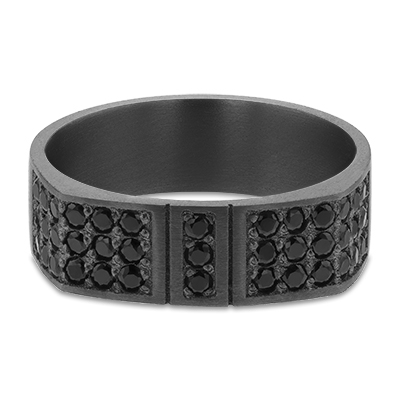 Leonardo Collection Tantalum & Diamond Alternative Band