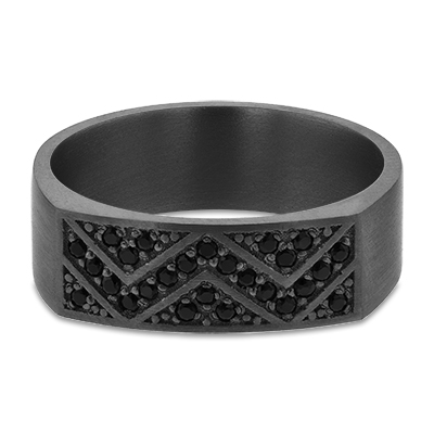 Leonardo Collection Tantalum & Diamond Alternative Band